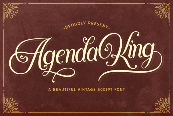 Agenda King: A Script Handwritten Font for Elegant Editorial Moments