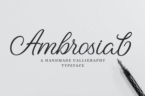 Ambrosial: A Delicate Script Handwritten Font for Thoughtful Design