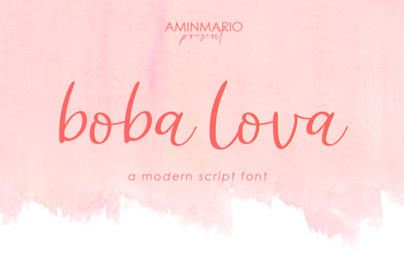 Boba Lova Script Handwritten Font for Makers