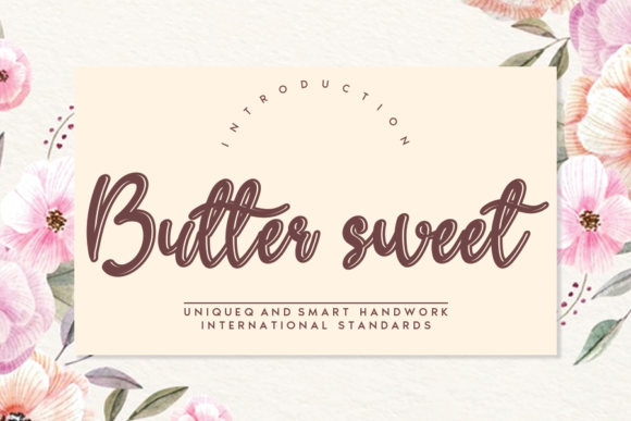Butter Sweet Font: Elegant Script Handwritten Fonts for Makers