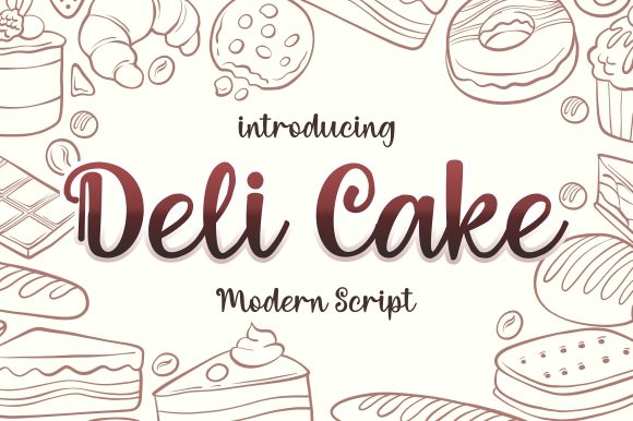 Deli Cake Font: A Flowing Handwritten Typeface for Elegant Branding