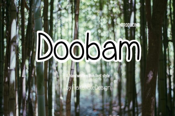 Doobam: A Thin Script Handwritten Font for Authentic Branding