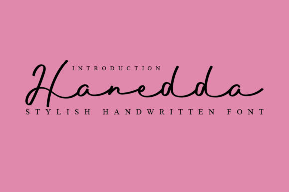 Hanedda Script Handwritten Font for Makers