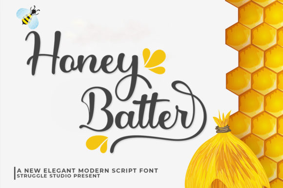 Honey Batter: A Flowing Handwritten Font for Elegant Brand Identity