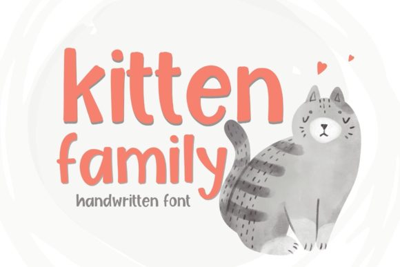 Kitten Family Script Handwritten Font for Joyful Editorial Design