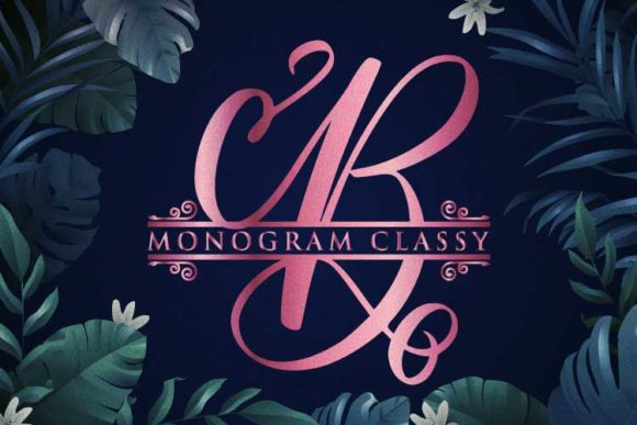 Monogram Classy Font for Elegant Brand Identity Design
