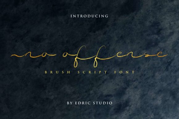 No Offense Script Handwritten Font for Elegant Creative Projects