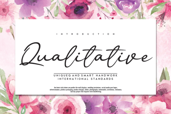 Qualitative: A Script Handwritten Font for Timeless Editorial Charm