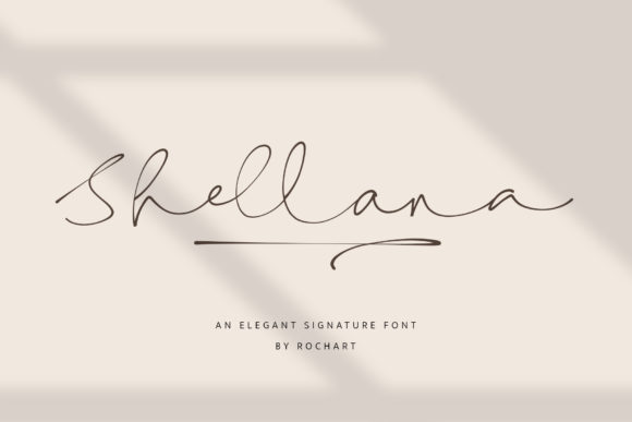 Shellana Font: Elegant Script Handwritten Fonts for Makers