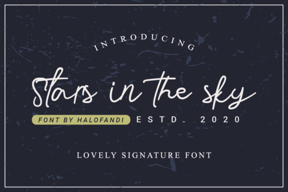 Stars in the Sky Font: A Script Handwritten Typeface for Editorial Elegance
