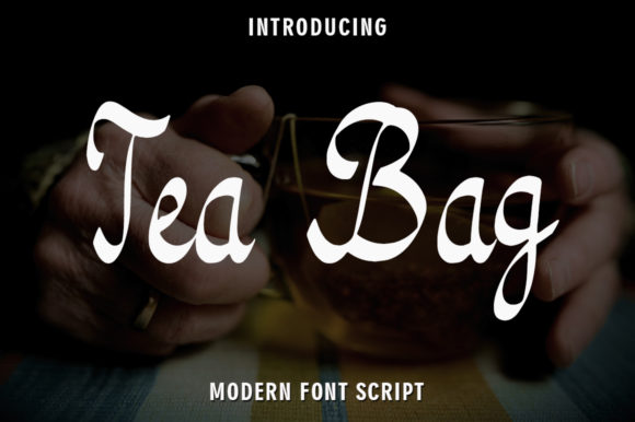 Tea Bag Font for Elegant Design