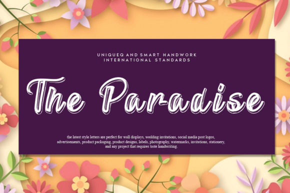 The Paradise Script Handwritten Font for Brand Elegance