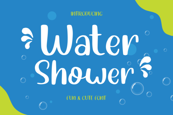 Water Shower Font: Playful Handwritten Typeface for Small Business Branding